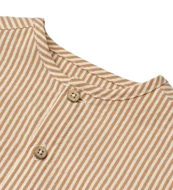 Skjorte - Shelby - Caramel Stripe|Wheat New