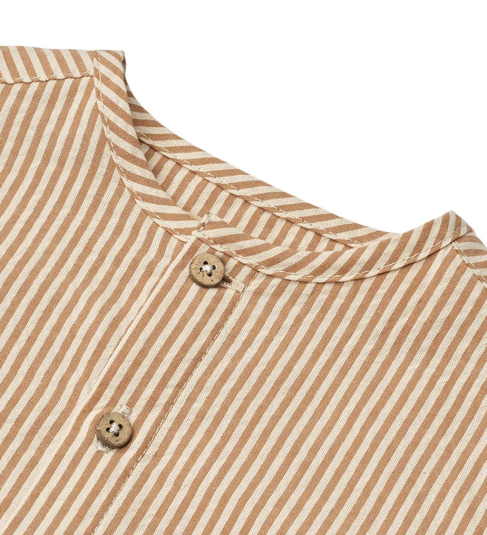 Skjorte - Shelby - Caramel Stripe|Wheat New
