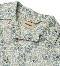 Skjorte k/æ - Anker - Aqua Hawaii Flowers|Wheat Best