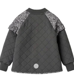 Termojakke - Ellas - Black Sea m. Blomster|Wheat