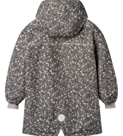 Vinterjakke - Jello - Black Sea Open Flowers|Wheat Hot