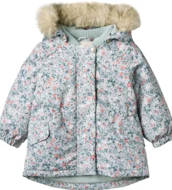 Vinterjakke - Mathilde - Soft Rain Flowers|Wheat