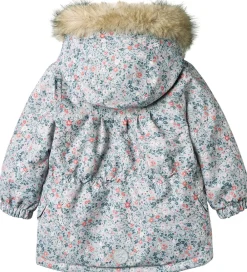 Vinterjakke - Mathilde - Soft Rain Flowers|Wheat