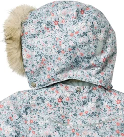 Vinterjakke - Mathilde - Soft Rain Flowers|Wheat