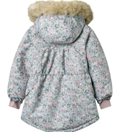 Vinterjakke - Mathilde - Soft Rain Flowers|Wheat Sale