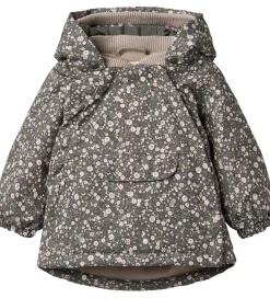 Vinterjakke - Sascha - Black Sea Open Flowers|Wheat Sale