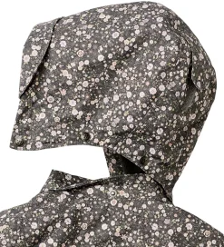 Vinterjakke - Tove - Black Sea Open Flowers|Wheat Clearance